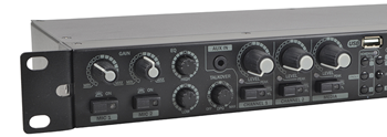 5 Channel Audio Mixer with Media Player, Bluetooth & FM Tuner